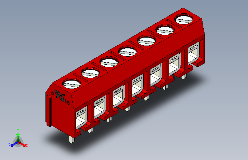 接线端子-7 PIN DG306-5 RED - PITCH 5 mm
