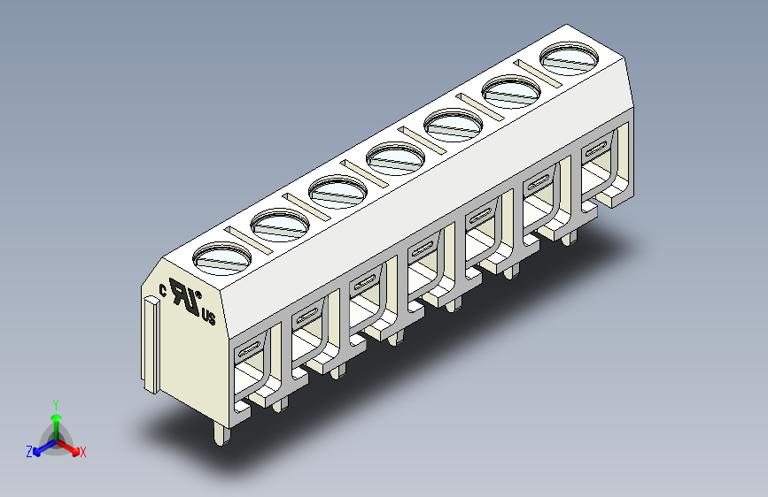 接线端子-7 PIN DG306-5 WHITE - PITCH 5 mm