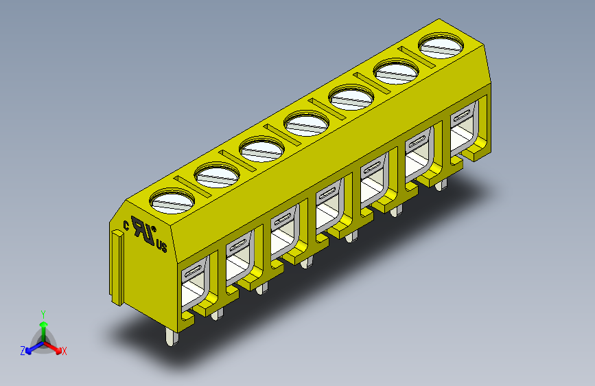 接线端子-7 PIN DG306-5 YELLOW - PITCH 5 mm