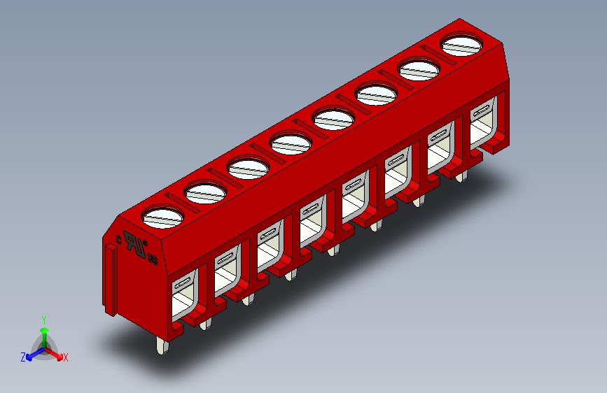 接线端子-8 PIN DG306-5 RED - PITCH 5 mm