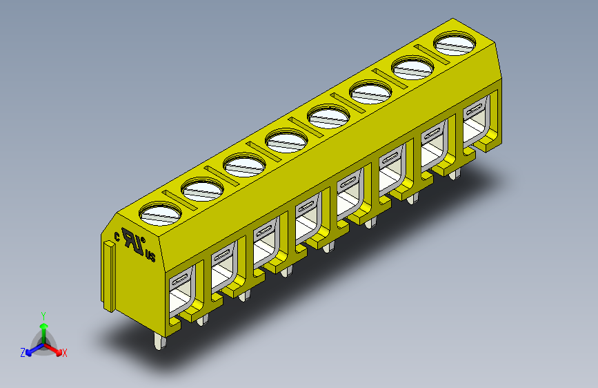 接线端子-8 PIN DG306-5 YELLOW - PITCH 5 mm