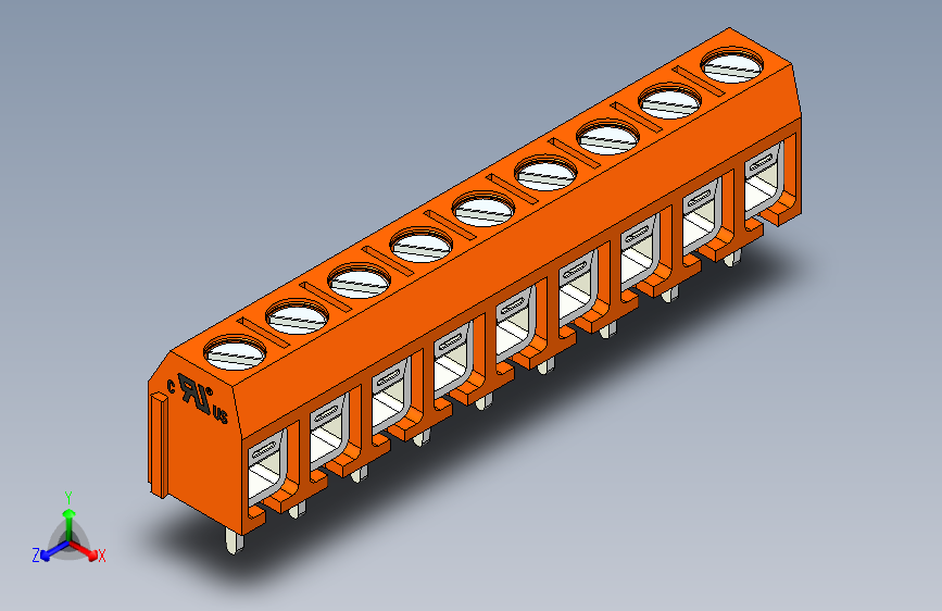 接线端子-9 PIN DG306-5 ORANGE - PITCH 5 mm