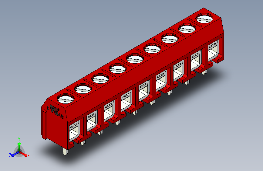 接线端子-9 PIN DG306-5 RED - PITCH 5 mm