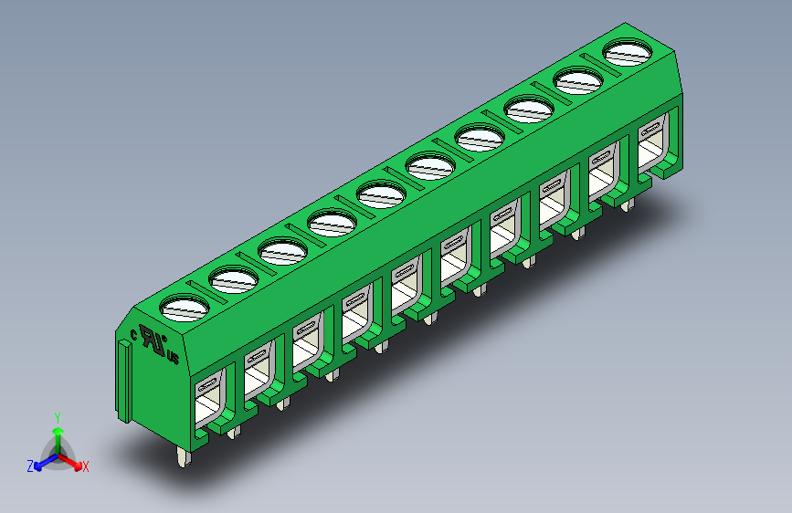 接线端子-10 PIN DG306-5 GREEN - PITCH 5 mm