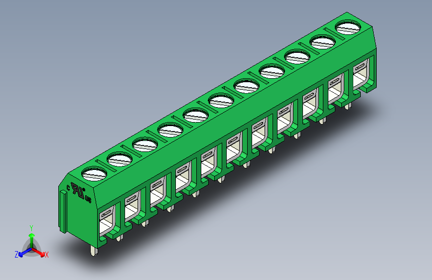 接线端子-11 PIN DG306-5 GREEN - PITCH 5 mm