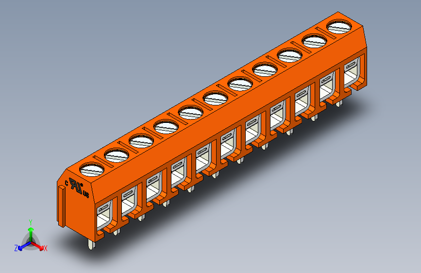 接线端子-11 PIN DG306-5 ORANGE - PITCH 5 mm