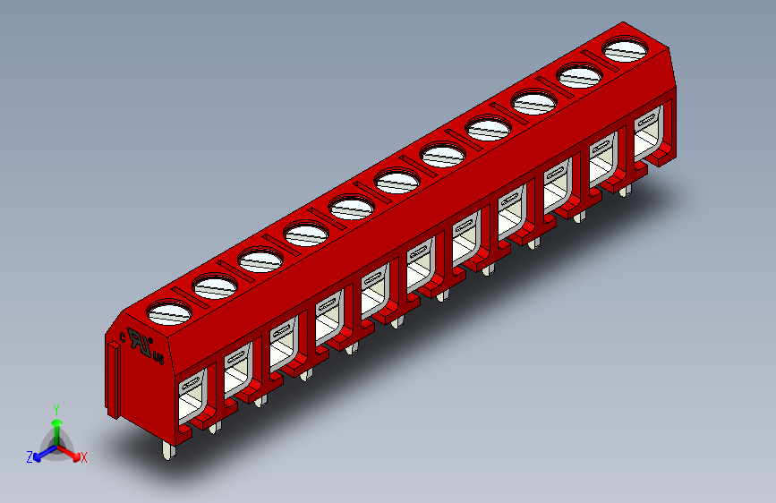 接线端子-11 PIN DG306-5 RED - PITCH 5 mm