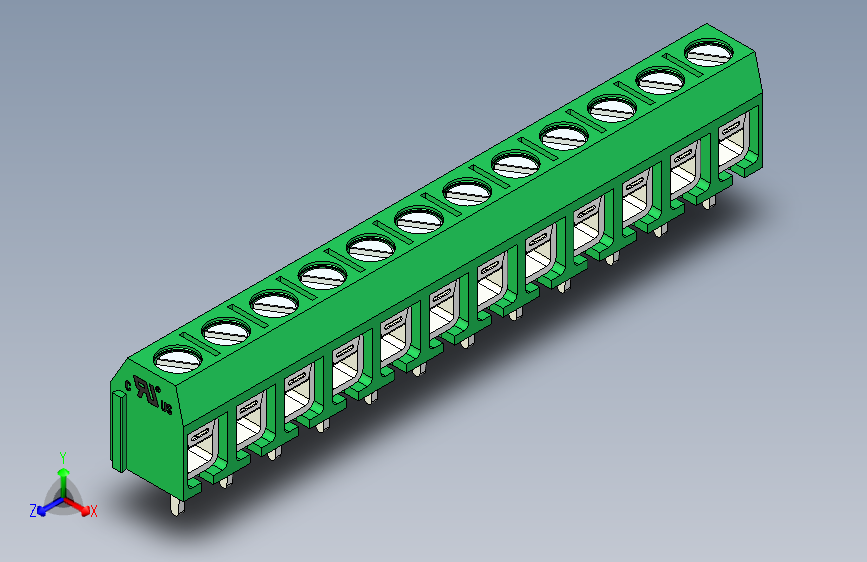接线端子-12 PIN DG306-5 GREEN - PITCH 5 mm