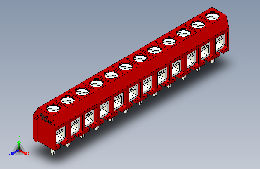 接线端子-12 PIN DG306-5 RED - PITCH 5 mm