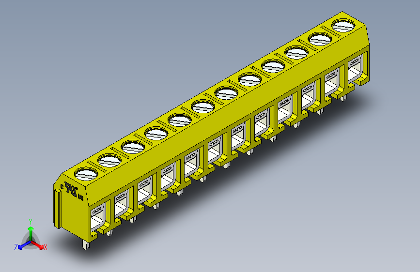 接线端子-12 PIN DG306-5 YELLOW - PITCH 5 mm