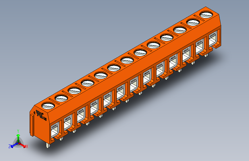 接线端子-13 PIN DG306-5 ORANGE - PITCH 5 mm