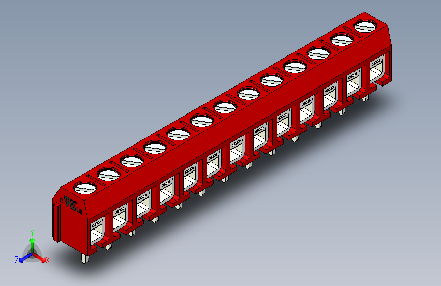 接线端子-13 PIN DG306-5 RED - PITCH 5 mm
