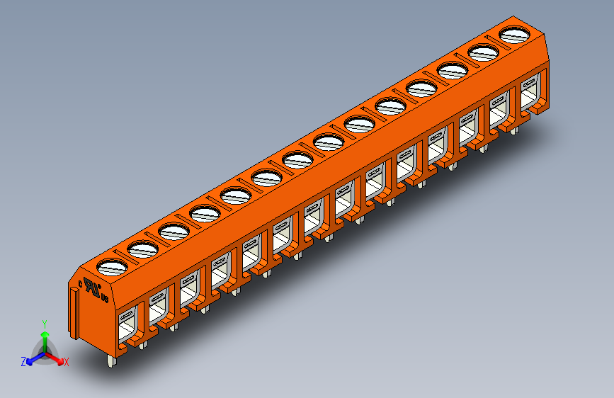接线端子-14 PIN DG306-5 ORANGE - PITCH 5 mm