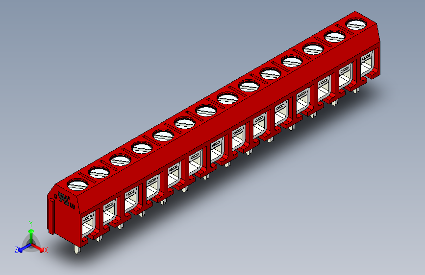 接线端子-14 PIN DG306-5 RED - PITCH 5 mm