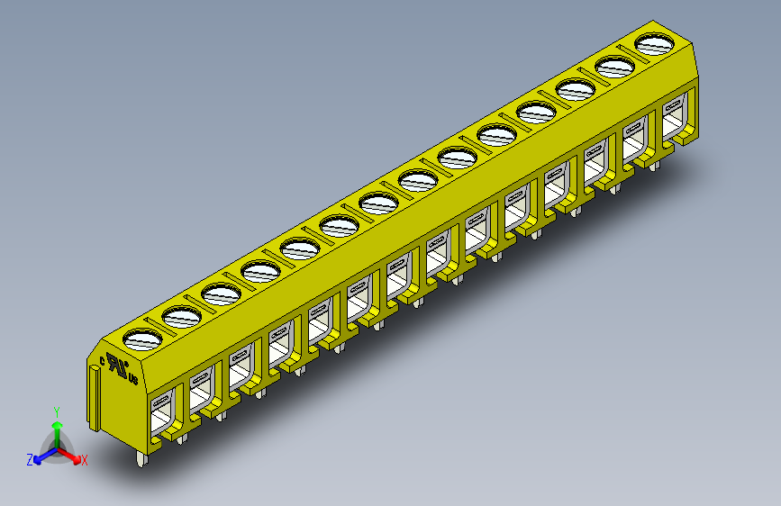 接线端子-14 PIN DG306-5 YELLOW - PITCH 5 mm