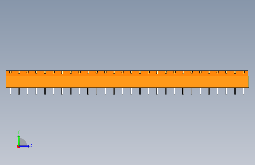 接线端子-ORANGE -28 PIN (14+14)_STEP_模型图纸下载 – 懒石网