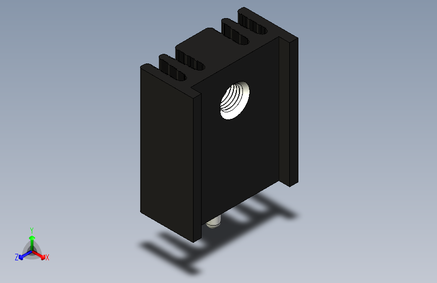 散热片-Black Heatsink - Dimensions 15 x 12.6 x 6.5 mm. 11mm. Pin fixing