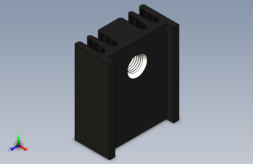 散热片-Black Heatsink - Dimensions 15 x 12.6 x 6.5 mm. 11mm.stp
