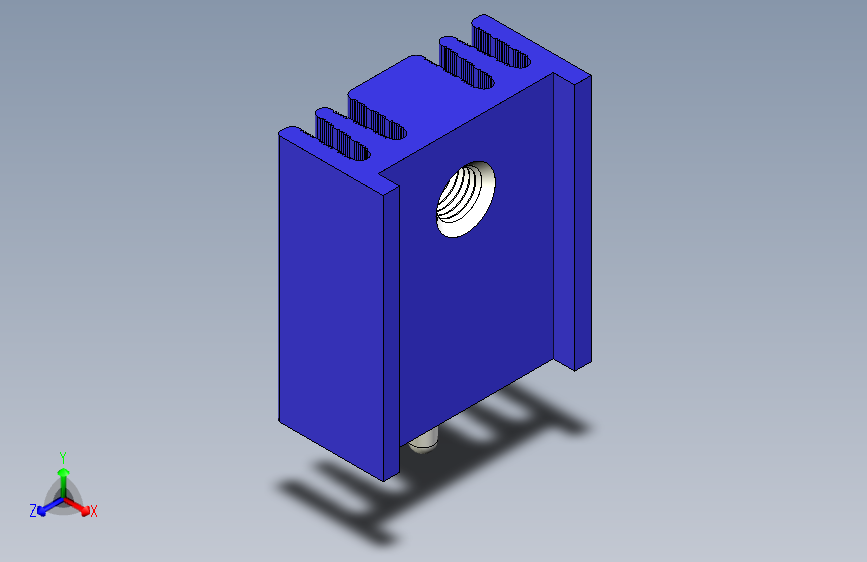 散热器-Blue Heatsink - Dimensions 15 x 12.6 x 6.5 mm. 11mm. Pin fixing