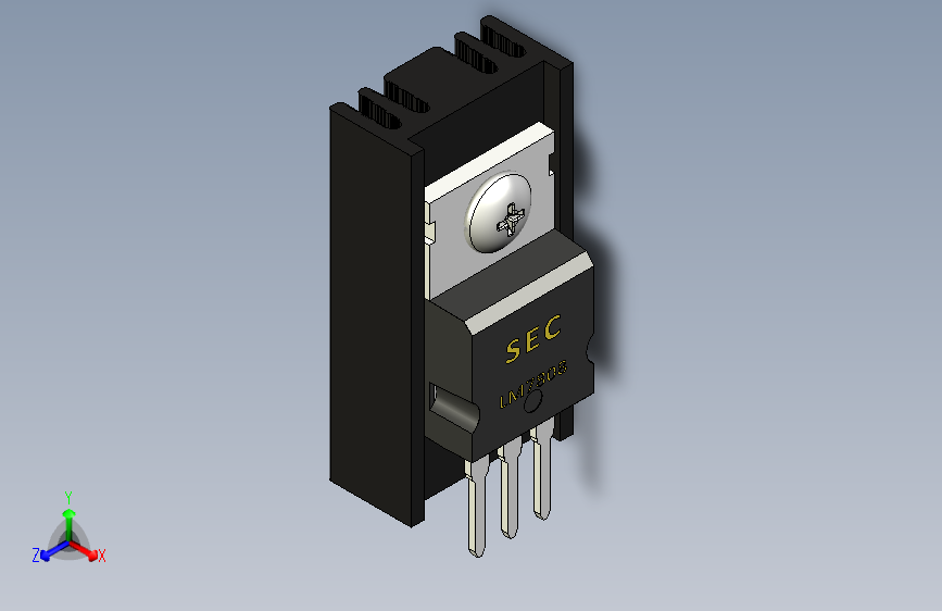 散热器-LM7808 Black Heatsink - 25 x 12.6 x 6.5 mm. Hole at 18.3mm.Screw fixing