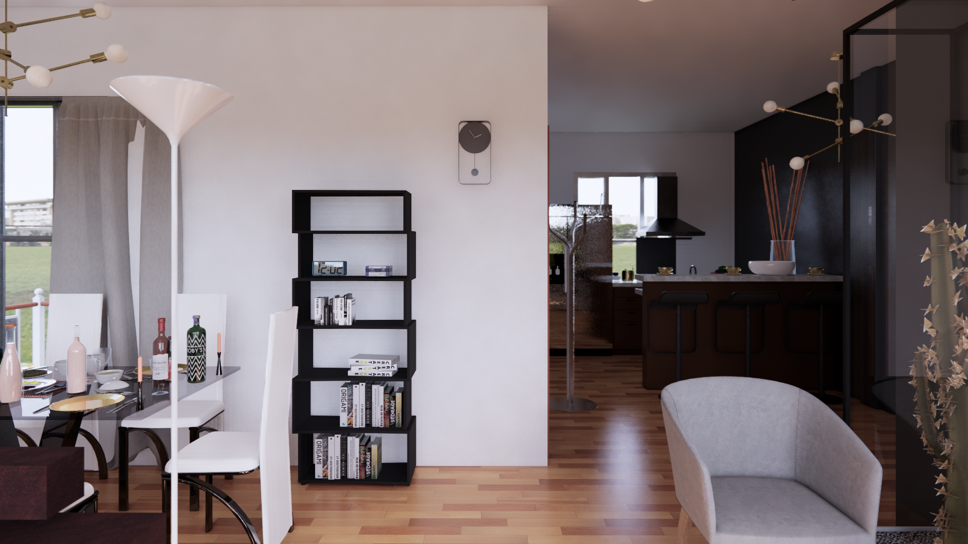 3层100平方米公寓Revit