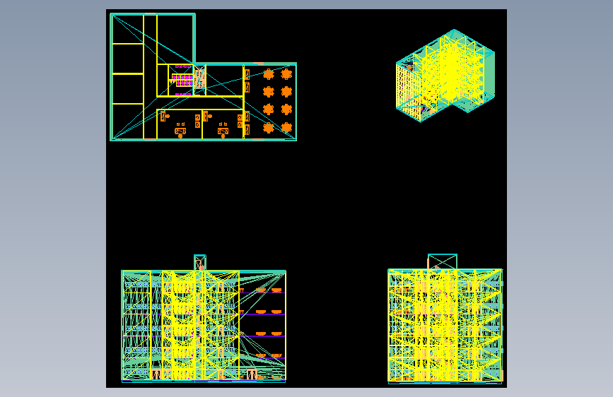 6层公司办公室Revit