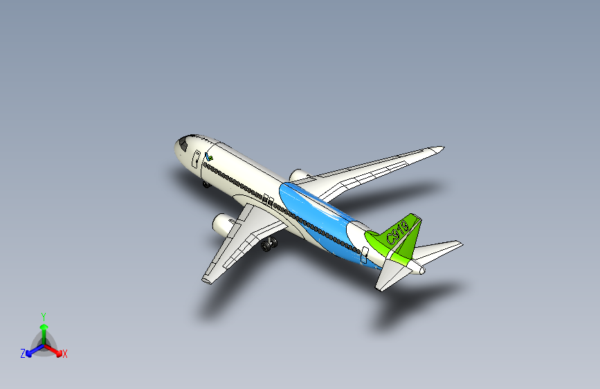 c919飞机UG模型三维UG模型