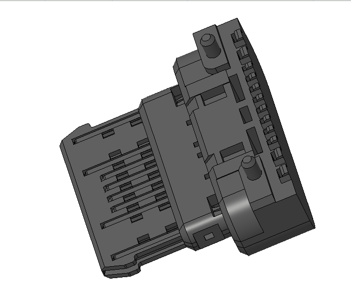 usb type-c 2.0数据线接头母头主体端子塑料包胶模592531