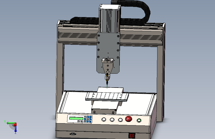 桌面式三轴自动点胶机SolidWorks设计