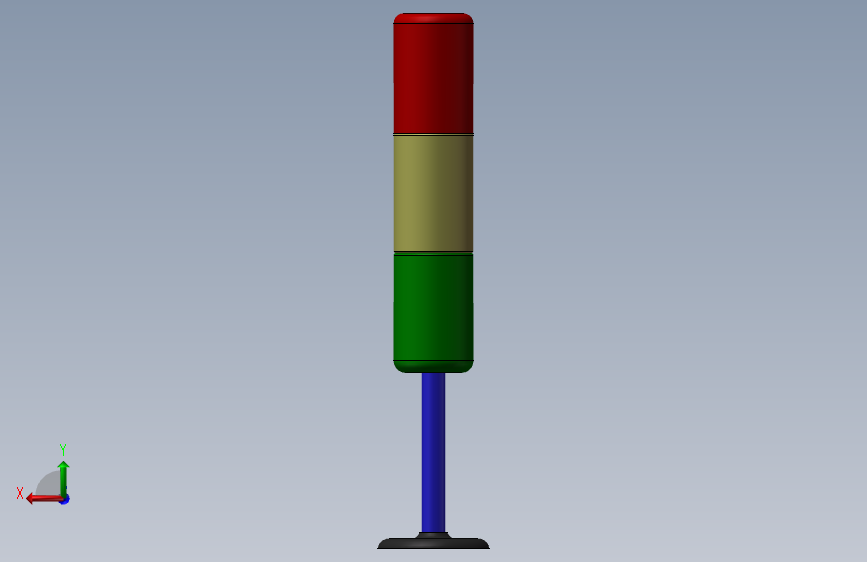 三色灯 B Solidworks 2018 模型图纸下载 懒石网