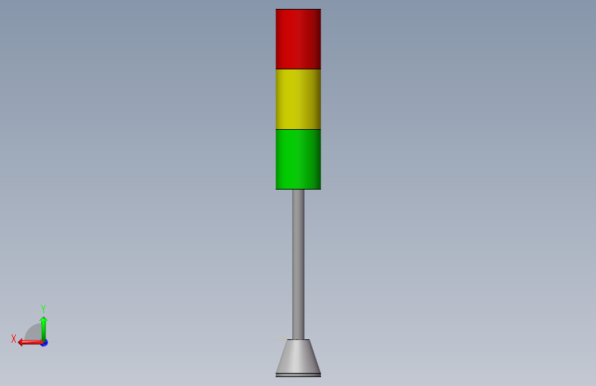 三色灯 Solidworks 2018 模型图纸下载 懒石网