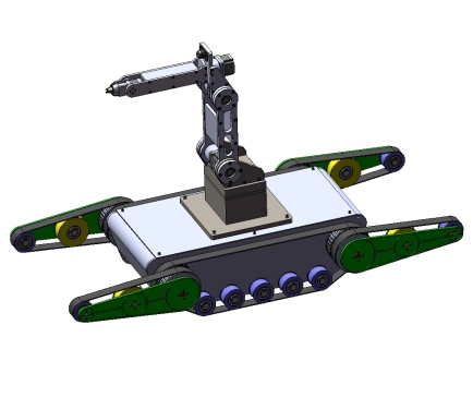 摆臂履带越障机器人三维SW+CAD+说明书   1449728=700