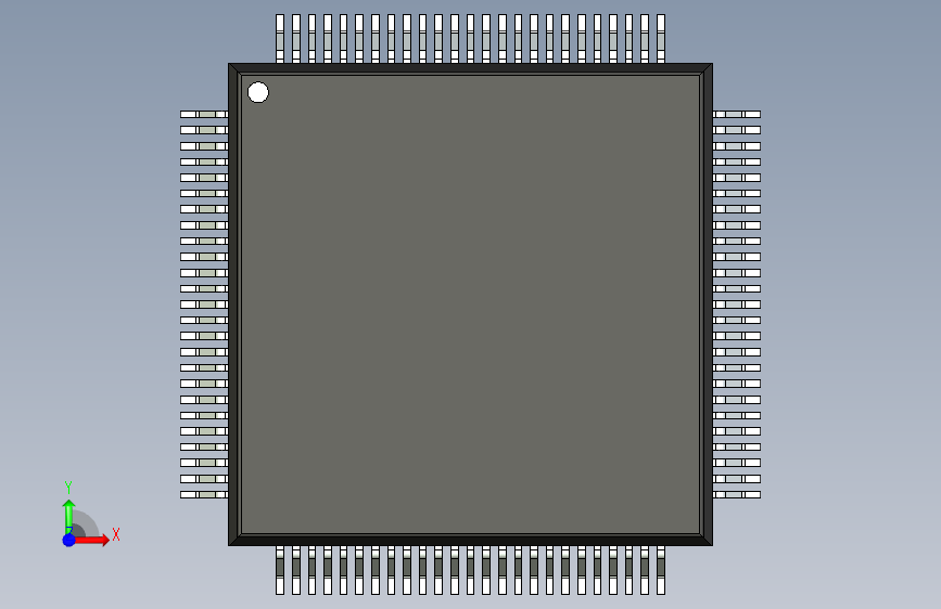 qfp封装-QFP40P1460X1460X245-100N_STEP_模型图纸下载 – 懒石网