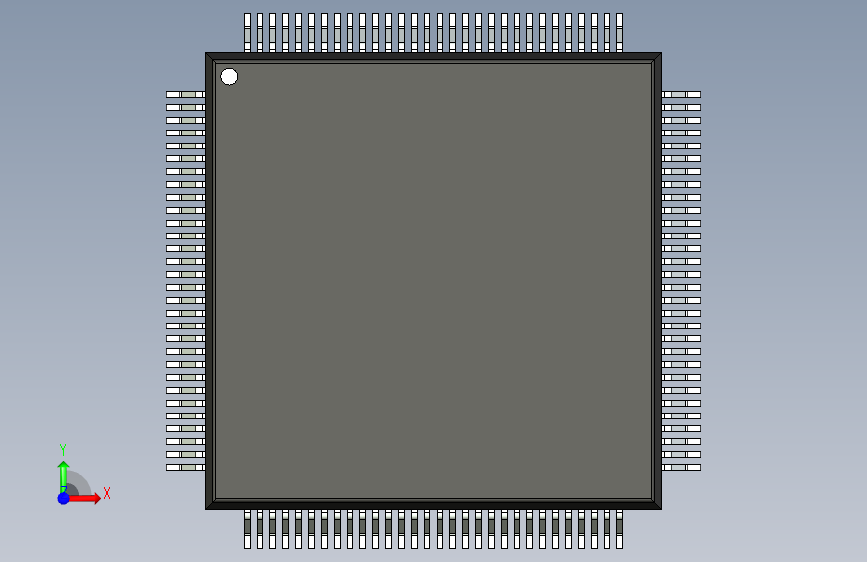 qfp封装-QFP40P1660X1660X245-120N 正面视图
