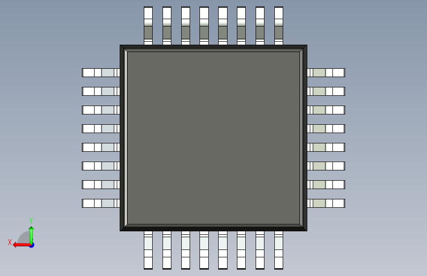 qfp封装-QFP50P700X700X120-32N 背面视图