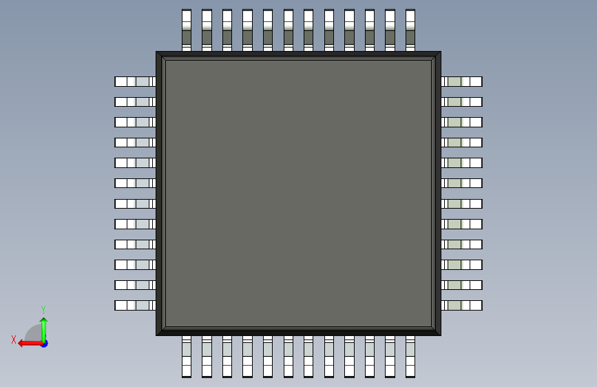 qfp封装-QFP50P900X900X160-48N 背面视图