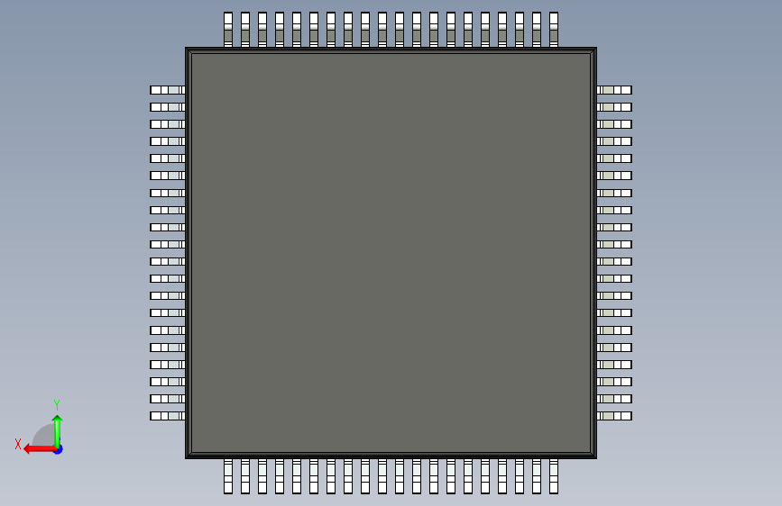 qfp封装-QFP50P1400X1400X120-81N 背面视图