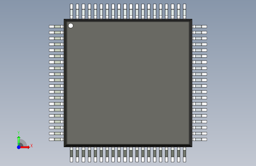 qfp封装-QFP65P1720X1720X249-80N 正面视图