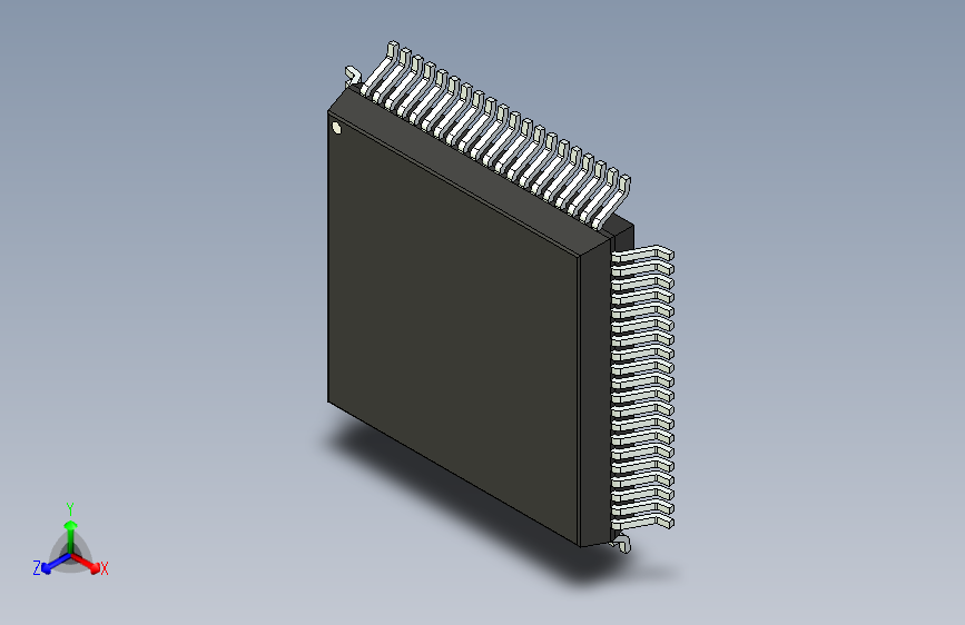 qfp封装-QFP65P1720X1720X300-80N_STEP_模型图纸下载 – 懒石网