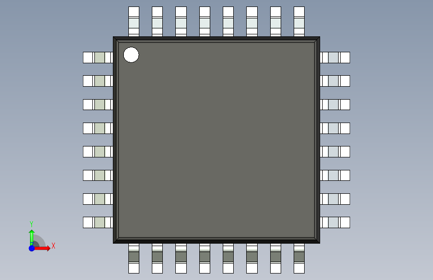 qfp封装-QFP80P900X900X120-32N 正面视图