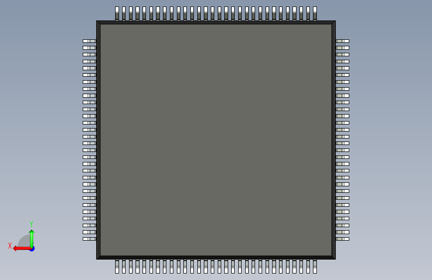 qfp封装-QFP80P3120X3120X360-120N 背面视图