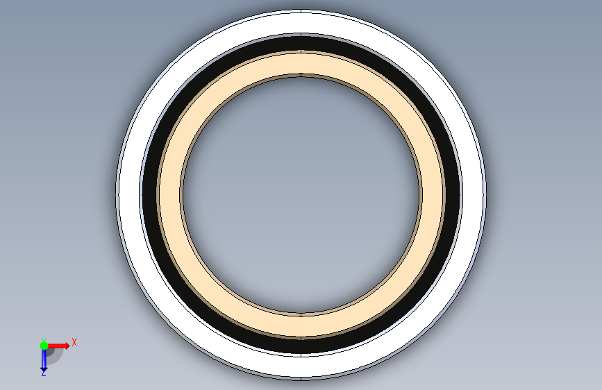直通轴承系列-MR117-2RS Thrus Bearing- Thinhhouy 俯视图