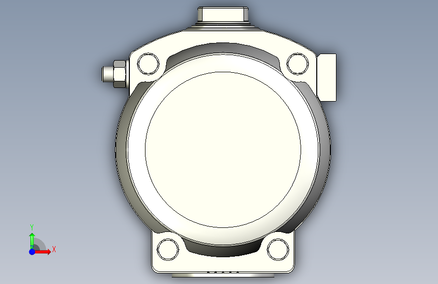摆动驱动器-8145413 DFPD-2300-RP-90-RS45-F16-X-R3-C---(0) 正面视图