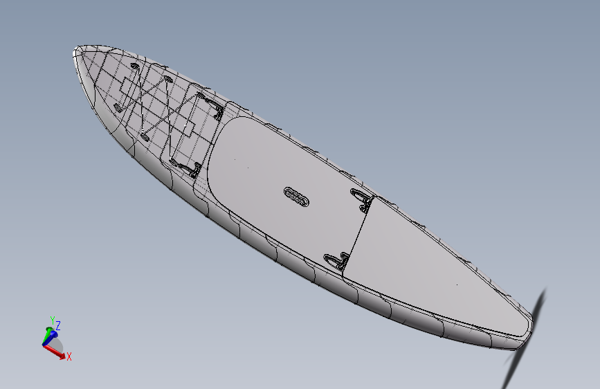 96x32（mm）的冲浪滑板设计模型