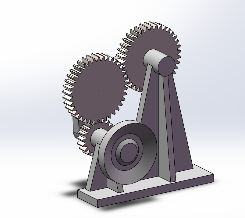 齿轮连杆机构的三维模型