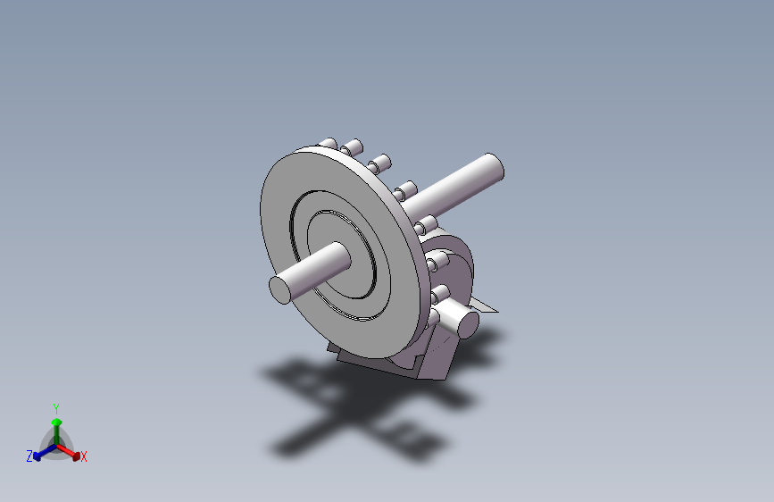 间歇机构圆柱分度凸轮机构 Solidworks 2017 模型图纸下载 懒石网