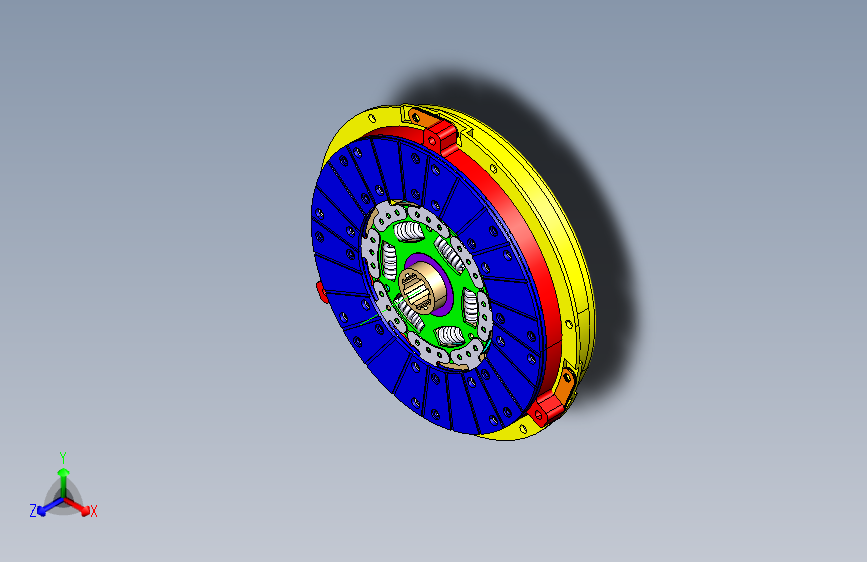 轿车拉式离合器catia
