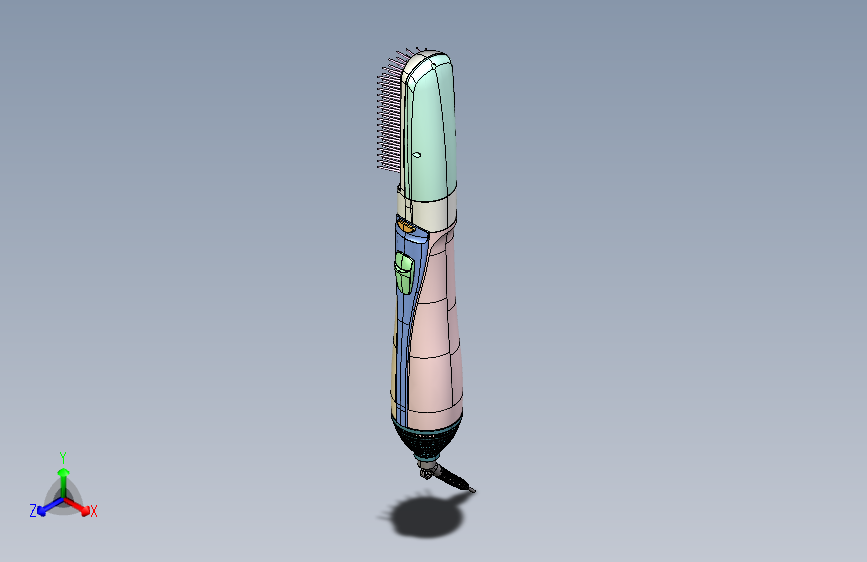 电热风梳完整模型