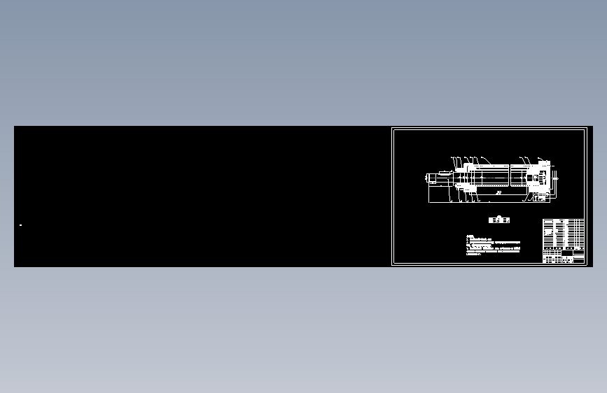 液压缸装配图及活塞杆CAD