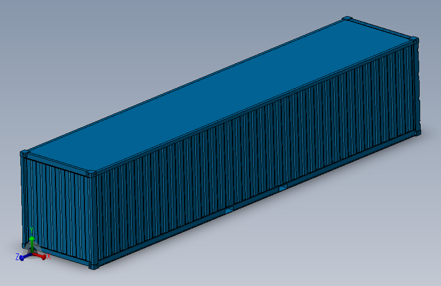 40尺集装箱模型设计图 Solidworks 2016 模型图纸下载 懒石网